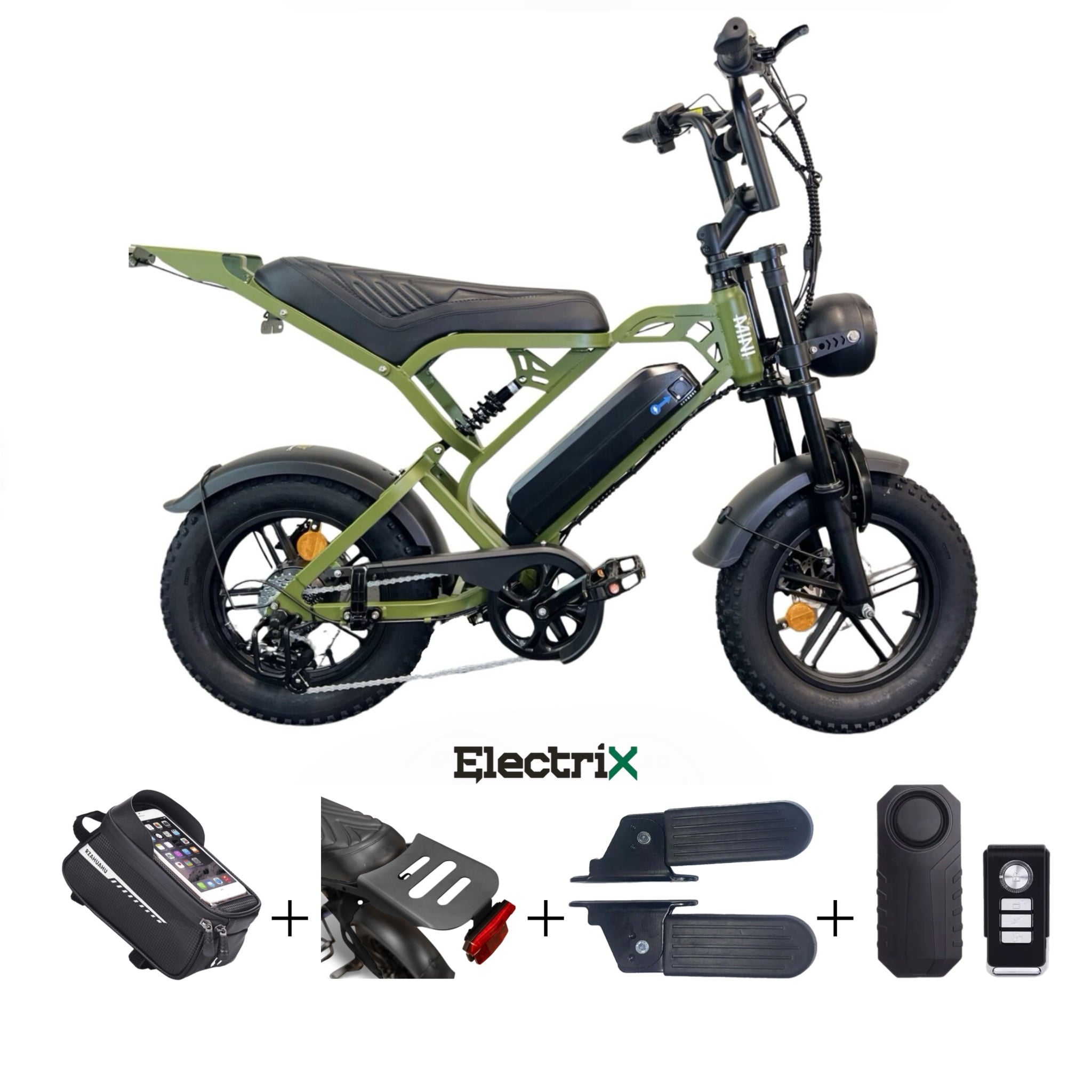 V20 Pro mini Fatbike - Leger Groen