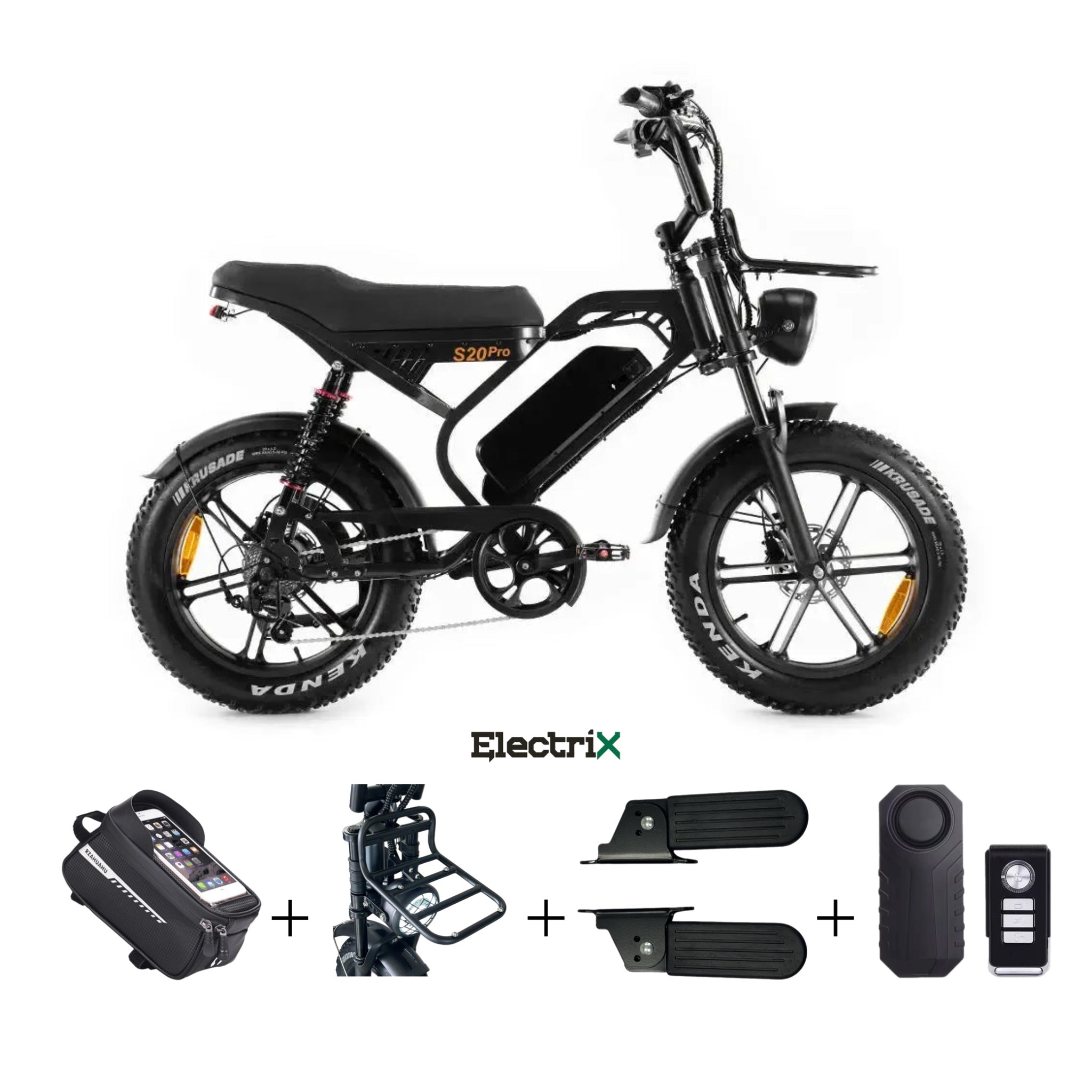 S20 Pro Fatbike Zwart