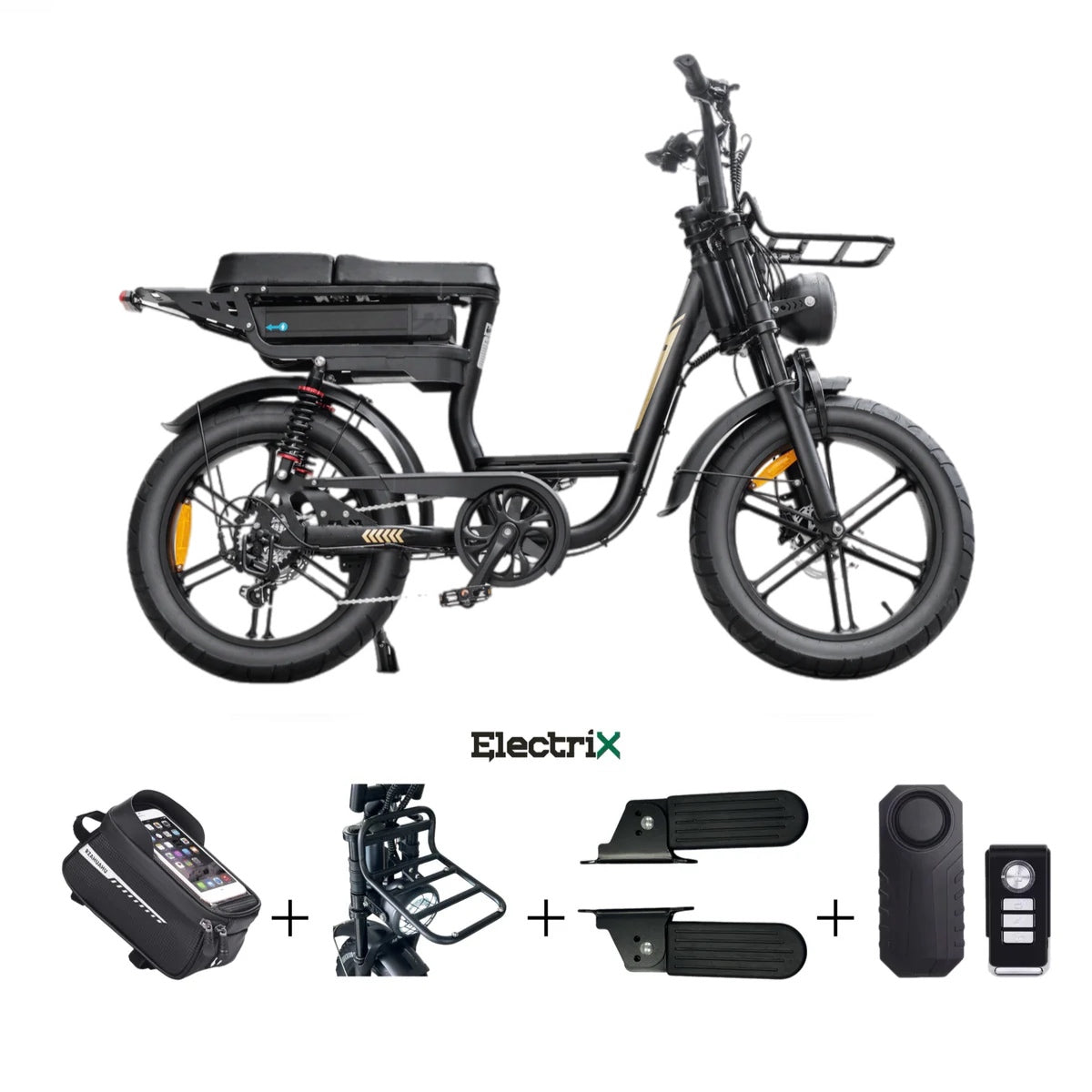 V20 Comfort Fatbike Zwart